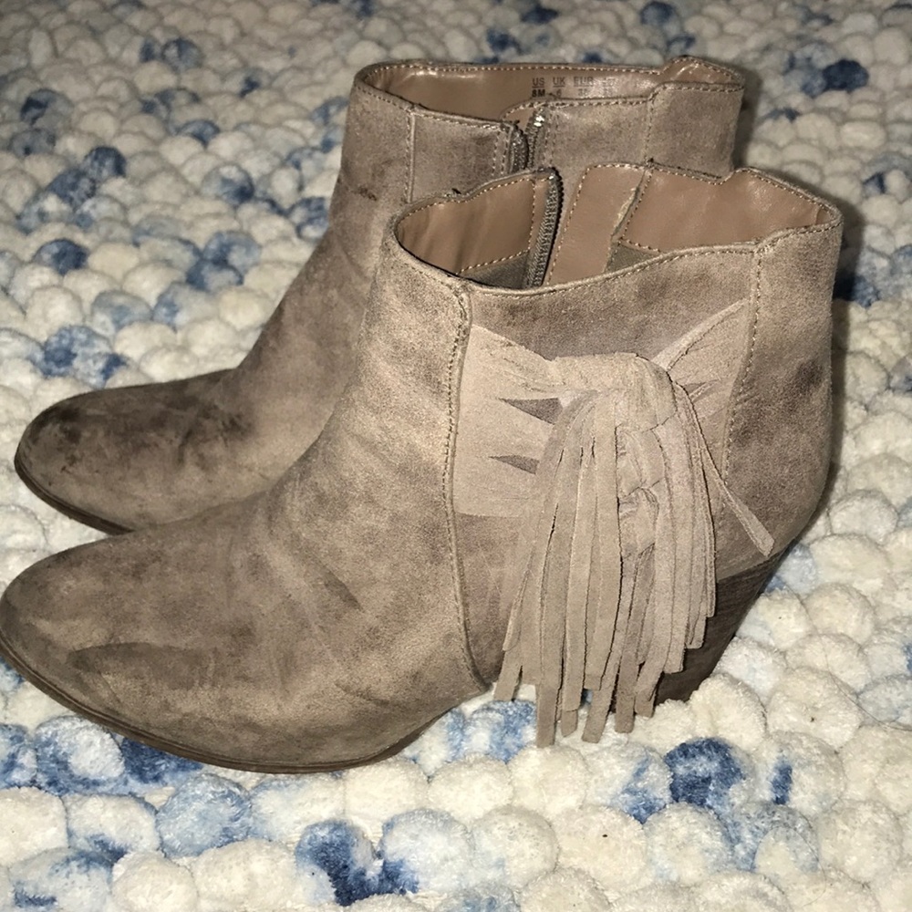 Gray Suede Boots